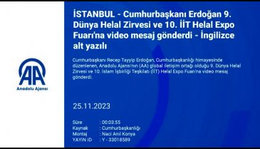 Cumhurbaşkanı Erdoğan'dan Dünya Helal Zirvesinde mesaj