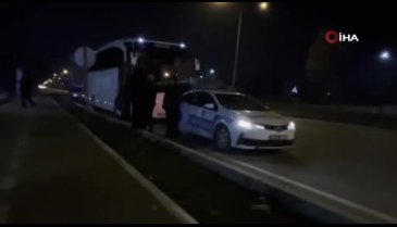 Bursa'da Anıtkabir'i ziyarete giden yolcuları taşıyan tur otobüsü çalıntı çıktı