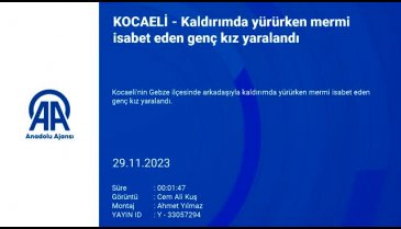 Kocaeli'nde kaldırımda yürürken mermi isabet eden genç kız yaralandı