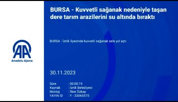 Bursa'da tarım arazileri su altında kaldı