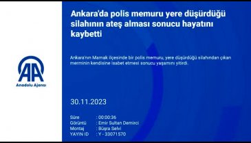 Ankara'da polis memuru yere düşürdüğü silahının ateş alması sonucu hayatını kaybetti