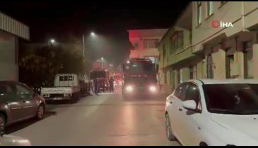 Bursa'da iki katlı binanın bacasında yangın çıktı!