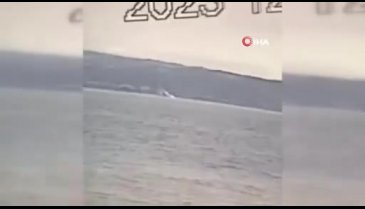 Bursa'da deprem anında denizin ortasından duman çıkmış