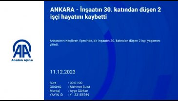 Ankara'da inşaatın 30. katından düşen 2 işçi hayatını kaybetti