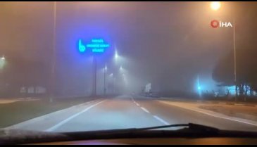 Bursa İnegöl'de yoğun sis hayatı olumsuz etkiledi