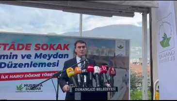Osmangazi Belediyesi'nden Üftade Sokak'ta ilk harç dökme töreni