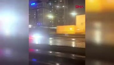 İstanbul'da ters yönde giden otomobil trafikte panik yarattı