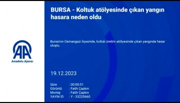 Bursa'da koltuk atölyesinde yangın çıktı!