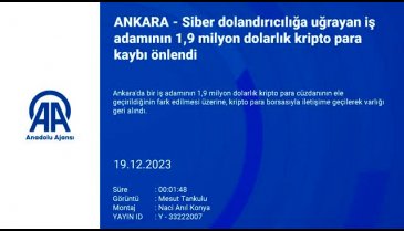 1,9 milyon dolarlık kripto para kaybı önlendi!