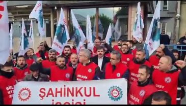 İşçiler Bursa Şahinkul Makina'da greve çıktı