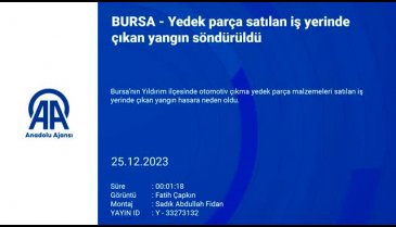 Bursa'da yedek parça satılan işyerinde yangın çıktı!