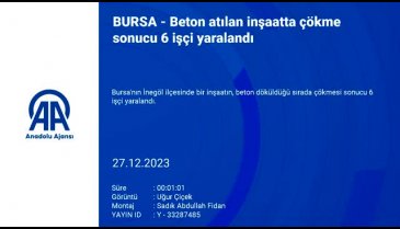 Bursa'da fabrika inşaatı beton atıldığı sırada çöktü, 6 işçi yaralandı