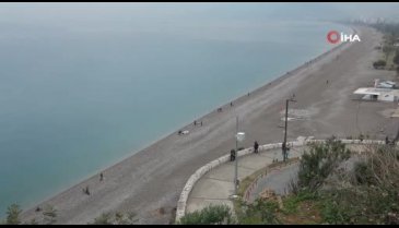 Kışın ortasında deniz keyfi