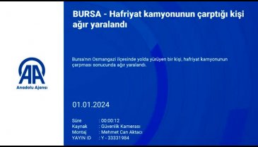 Bursa'da yolda yürürken hafriyat kamyonu çarptı! Ağır yaralandı