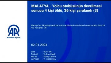 Malatya'da yolcu otobüsü devrildi! 4 kişi öldü, 36 kişi yaralandı
