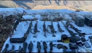 MSB: Teröristlere ait mağarada çok sayıda mühimmat ele geçirildi!
