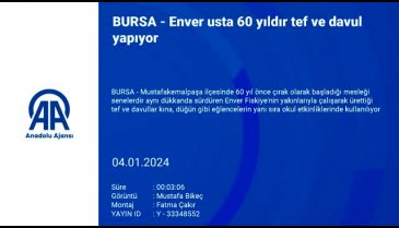 Bursalı Enver usta 60 yıldır mesleğini sürdürüyor