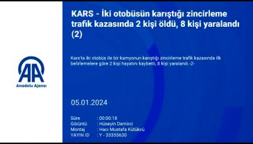 Kars'ta otobüs kazası! Ölü ve yaralılar var  - 2