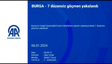 Bursa'da 7 düzensiz göçmen yakalandı