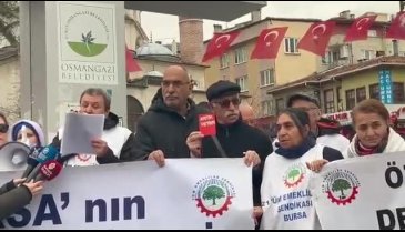 Tüm Emekliler Sendikası Bursa Şubesi son zamlara tepki gösteriyor