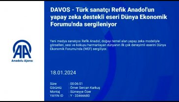 Refik Anadol'un yapay zeka destekli eseri Davos'ta