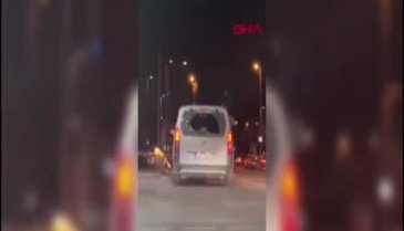 İstanbul'da kadının tehlikeli yolculuğu kamerada!