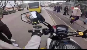 Bursa'da korkutan anlar! Manevrası hayat kurtardı