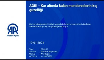 Ağrı'da karla kaplı menderesler dron ile havadan görüntülendi