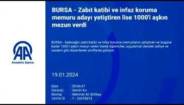 Bursa'da bu lise zabıt katibi ve infaz koruma memuru adayı yetiştiriyor