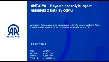 Antalya'da heyelan! İnşaat halindeki 2 katlı ev çöktü
