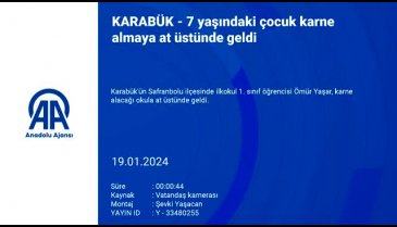 Karabük'te karne gününde renkli görüntüler: Karnesini almaya at üstünde geldi