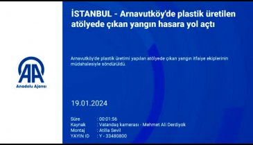İstanbul'da plastik üretilen atölyede çıkan yangın çıktı!