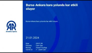 Bursa-Ankara yolunda kar yağışı etkili oluyor