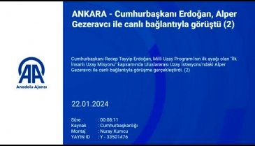 Cumhurbaşkanı Erdoğan, Alper Gezeravcı ile görüştü