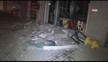 İstanbul Ataşehir'de binanın balkonu çöktü