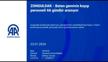Zonguldak'ta batan geminin kayıp personelini arama çalışmaları 66 gündür sürüyor
