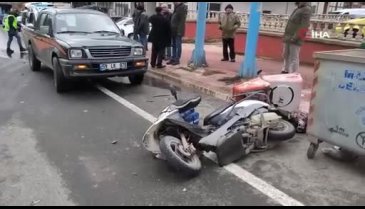 Tekirdağ'da motosiklet ile kamyonet çarpıştı!