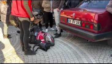 Balıkesir'de kask bir kez daha hayat kurtardı