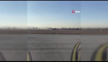 Kayseri'de acil iniş yapan C-160 uçağının iniş görüntüleri ortaya çıktı