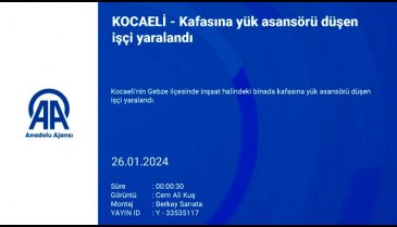 Kafasına yük asansörü düşen işçi yaralandı