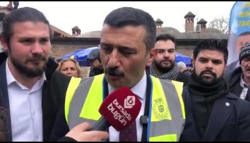 İYİ Parti BBB Başkan Adayı Türkoğlu'na Ulucami önünde zabıta engeli