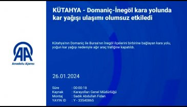 Domaniç-İnegöl karayolu kar yağışı nedeniyle ağır araç trafiğine kapatıldı