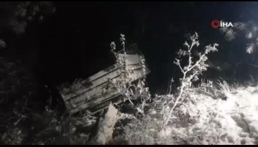 Karabük'te kamyonet şarampole uçtu