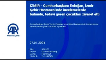 Cumhurbaşkanı Erdoğan, İzmir Şehir Hastanesi'nde çocukları ziyaret etti