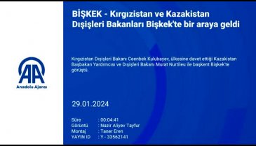 Kırgızistan ve Kazakistan Dışişleri Bakanları Bişkek'te bir araya geldi