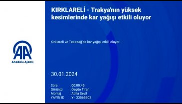 Kırklareli ve Tekirdağ'da kar yağışı etkili oluyor