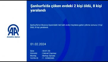 Şanlıurfa'da 2 katlı ev çöktü!