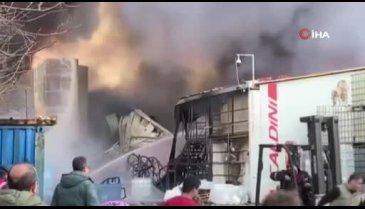 Kocaeli'de boya fabrikasında yangın