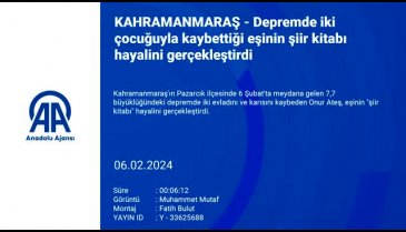 Depremde kaybettiği eşinin hayalini gerçekleştirdi