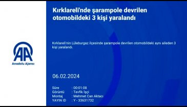 Kırklareli'nde otomobil şarampole devrildi! 3 kişi yaralandı